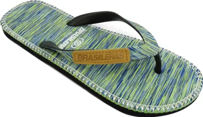 Produktbild von BRASILERAS Herren Zehensandalen mit rutschfester Sohle bequem schuhe strand/schwimmbad/stadt grün 39/40 EU - UBGINMBL