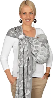 Produktbild von HOPPEDIZ Babytragetuch Ring-Sling kbA Amsterdam stone