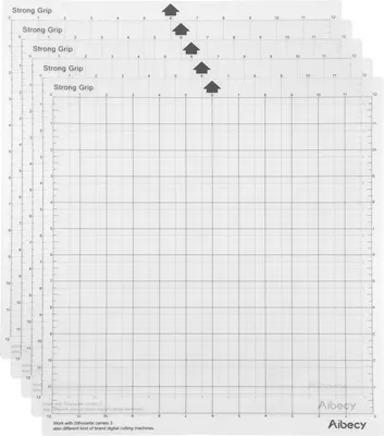 Produktbild von 5er-Pack Ersatz-Schneidematte transparente selbstklebende Cricut-Matte mit Messgitter 12 x 12 Zoll für Silhouette cameo Cricut Explore Plotter-Maschine
