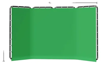 Immagine prodotto di Sfondo cromatico, formato 240x400 cm, tessuto antipiega, 240x400cm verde