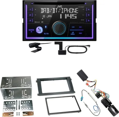 Produktbild von JVC KW-DB95BT Bluetooth Digitalradio Einbauset für Porsche Cayenne ab 2007
