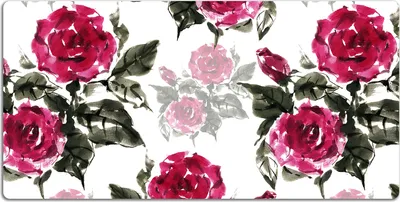 Produktbild von Schreibtischmatte Tischunterlage 100x50 cm Mauspad - Gemalte Rosen