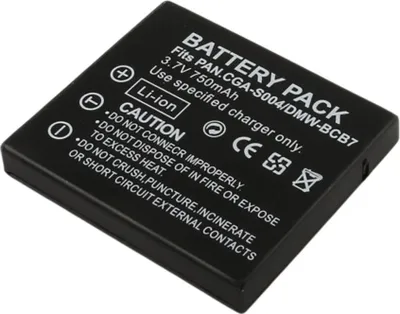 Image de Avizar, batterie Panasonic DMC-FX2 750 mAh 3,7 V Li-Ion, noir