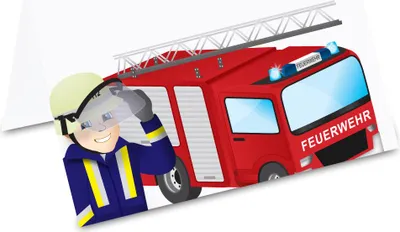 Image de Marque-places PRICARO "Camion de pompiers", 50 pièces