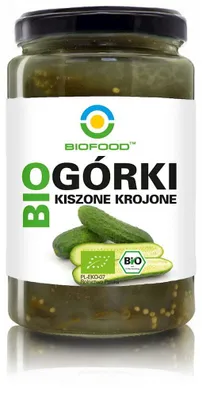 OGÓRKI KISZONE KROJONE BIO 750 g (500 g) - BIOFOOD