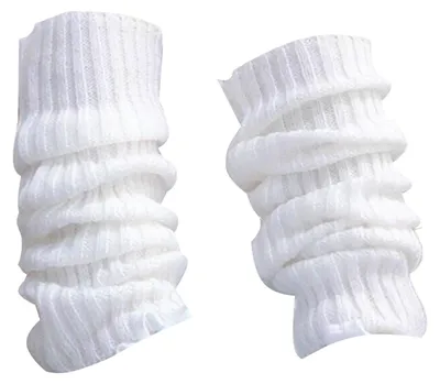 Produktbild von 1 Paar dicke, warme, elastische Beinstulpen im japanischen Stil mit gerippten Strickbündchen für den Alltag