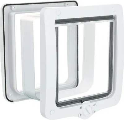 Produktbild von TRIXIE 4-Wege Freilauftür XXL mit Tunnel - weiß - 24 × 28 cm