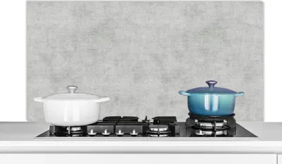 Produktbild von KitchenYeah®  Spritzschutz Küche - Küchenrückwand - Wandschutz für Herd und Spüle - Beton - Grau - Industriell - Muster 120x60 - Alu-Dibond (Alternative zum Spritzschutz aus Glas) - Hitzebeständig - H