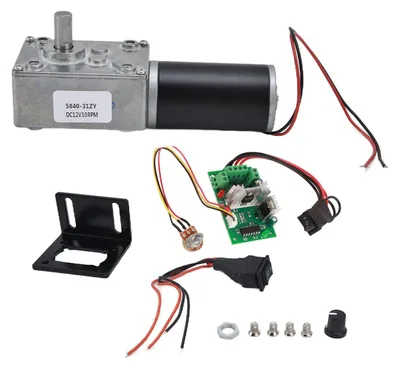 Obrázek produktu pro DC 12V redukční motor s PWM ovladačem - sada pro 10 RPM