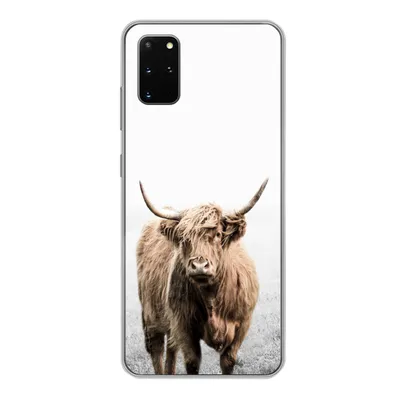 Produktbild von MuchoWow® Handyhülle Schutzhülle Hülle für Samsung Galaxy S20 Plus Schottischer Highlander - Vlies - Kuh Silikon Softcase Handy Hülle - Hartschale