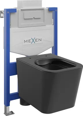 Image de Mexen Kit WC sur pied Felix XS-U avec cuvette Teo, Noir mat - 6853385XX85