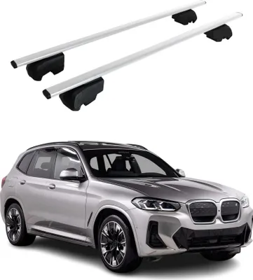 Zdjęcie produktu dla Poprzeczne relingi dachowe do BMW IX3 G08 2020–2024, kolor srebrny