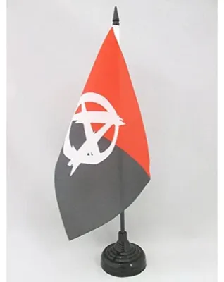 Tischflagge Anarchosyndikalismus 21x14 cm Polyester