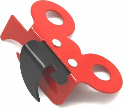 Produktbild von Manueller Dosenöffner, 2-in-1-Dosenöffner, Schmetterlingsdosenöffner, Edelstahl, rot, 7,3 x 4,5 x 2,5 cm