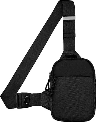 Produktbild von OKWISH Umhängetasche Brusttasche Herren, Schultertasche, Sling Bag Herren, für Outdoor Camping Reisen Wandern Radfahren Multipurpose Tagepacks Schwarz