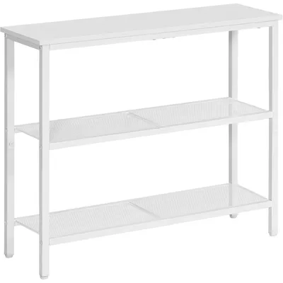 Zdjęcie produktu dla Wąska konsola z dwoma półkami, wymiary: 75 x 24 x 75 cm, kolor: biały