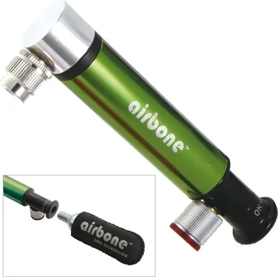 Produktbild von Airbone Minipumpe ZT-724 Dual Co2 AV 130mm grün inkl Halter