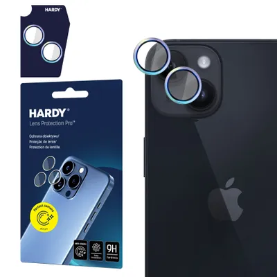 Immagine prodotto di Szkło Na Obiektyw 3Mk Hardy Lens Protection Pro Do Apple Iphone 15 / 15 Plus - Wielokolorowe