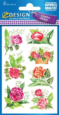 Produktbild von Zweckform 54115 Flowersticker Schmucketikett Rosen