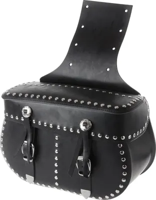 Produktbild von Stoverinck Ledersatteltaschen Borchia Schwarz 40L Retro-Stil