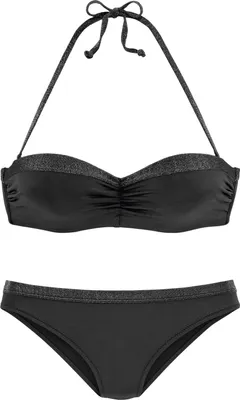 Produktbild von JETTE Bügel-Bandeau-Bikini schwarz Größe 38 Cup A