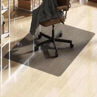 Image de HOMCOM Tapis de chaise de bureau 120x90cm Rectangulaire tapis de protection antidérapants en plastique noir