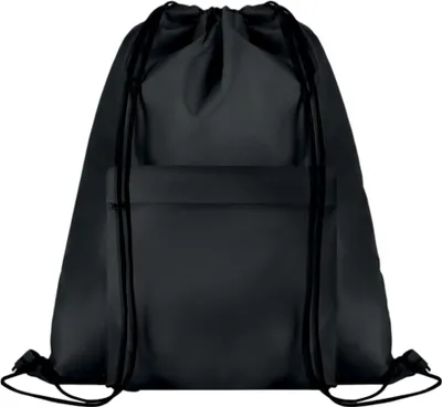 Produktbild von MidOcean - Turnbeutel "Pocket Shoop", Polyester MO870 (Einheitsgröße) (Schwarz)