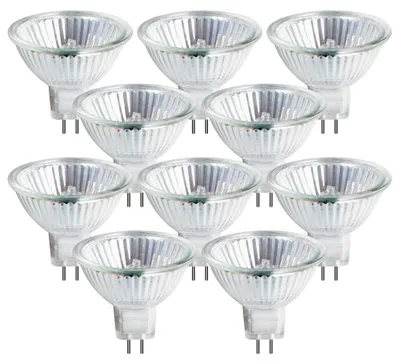 Productafbeelding van 10 x Halogen Leuchtmittel Reflektor MR16 20W GU5,3 12V longlife 4000h warmweiß dimmbar flood 36°