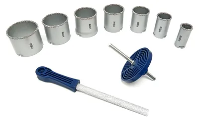 Produktbild von HBM 10-teiliges Diamant-Lochsägen-Set für Stein