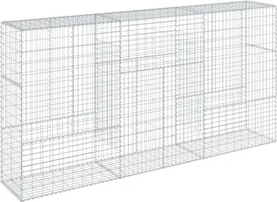 Productafbeelding van vidaXL Gabion met deksel, 300x50x150 cm, verzinkt staal