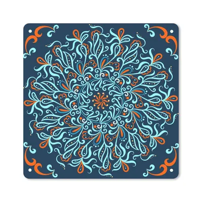 Produktbild von MuchoWow® Mauspad Mousepad Mandala - Blau - Muster 30x30 cm - Mousepads - Maus Mat - Pad - Mausunterlage - Gaming