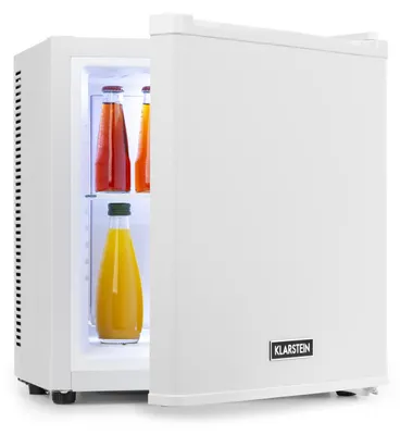 Produktbild von Klarstein Mini Kühlschrank für Zimmer, 13L Mini-Kühlschrank für Getränke & Kosmetik, Kleine Minibar, Kühlschrank Klein & Leise, Verstellbare Ablage, Kleiner Skincare Kühlschrank 5-15°C