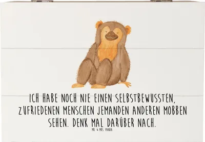 Produktbild von Mr. & Mrs. Panda Schatulle Mobbing bewältigen 22 x 15 cm - Weiß - Geschenk, Vertrauem, positivity, fotobox, inspirierende Zitate, Respekt, Box, Trost, Ermutigung