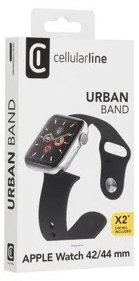 Obrázok produktu pre Cellularline 8018080383069, Skupina, Smartwatch, Čierna, Apple, Watch 42/44 mm, Silikón