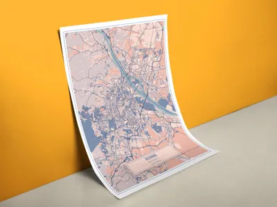 Produktbild von Stadtplan Wien Poster | Größe in cm: 50 x 70