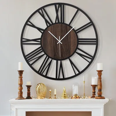 Productafbeelding van Grote stille wandklok, modern design, werkt op batterijen, 40 cm