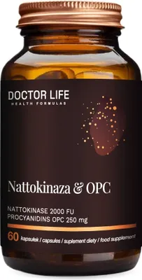Zdjęcie produktu dla Doctor Life Nattokinaza & OPC wspierający układ krwionośny, 60 kapsułek