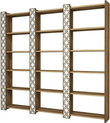 Produktbild von Bücherregal Alula, Büroregal, Mobiler Buchhalter, Bücherbrett, 185x24h170 cm, Walnuss und Weiß