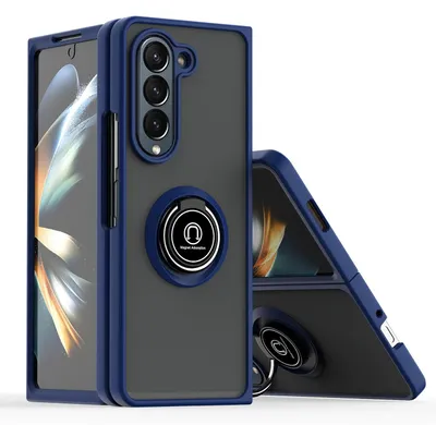 Immagine prodotto di Per Samsung Galaxy Z Fold6 Shadow Design TPU + PC Custodia protettiva blu scuro
