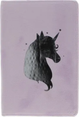 Produktbild von A5 Notizbuch mit Einhorn-Motiv, Serie Lilie, liniert, weiches Plüscheinband