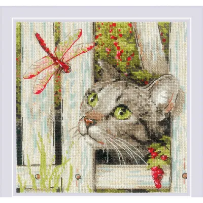 Obrázek produktu pro Sada pro vyšívání křížkovým stehem Riolis „Kdo jsi?“, 20 x 20 cm