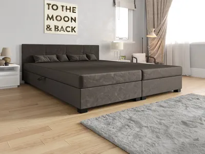 Obrázok produktu pre Americká posteľ s úložným priestorom 160x200 ROSIE 15 - hnedá