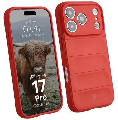 Produktbild von Robuste Handyhülle für iPhone 17 Pro, Bizon Case Tur, Rot