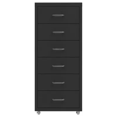 Immagine prodotto di Schedario Mobile Nero 28x41x69 cm in Metallo