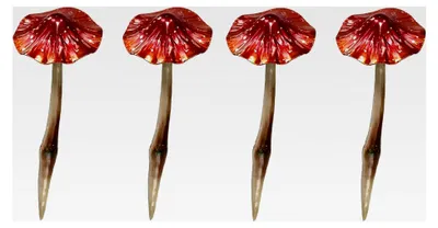 Produktbild von Metall Gartenstecker (4 Stück, Pilz 38 cm)