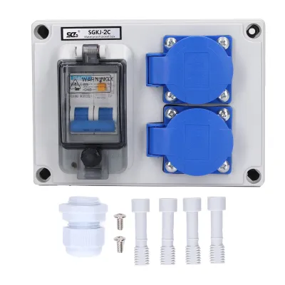 Wandsteckdose Doppel-Deutsche Steckdose 200-250V mit 230V 40A 1P+N RCD