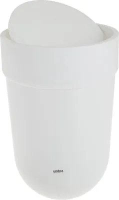 Image de Poubelle en plastique, 6 litres, blanche