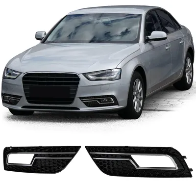 Produktbild von Stoßstange Gitter SCHWARZ GLANZ CHROM für Audi A4 B8 12-15 nicht S-line