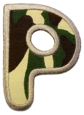 Produktbild von Buchstabe P - 6.2x4.6cm: Alphabet Buchstaben Einzeln Auswählbar - Aufnäher, Bügelbild, Aufbügler, Applikationen, Patches, Flicken, Zum Aufbügeln