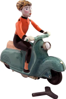 Produktbild von Blechspielzeug - Scooter Girl - Mädchen auf Motorroller - Roller - grün